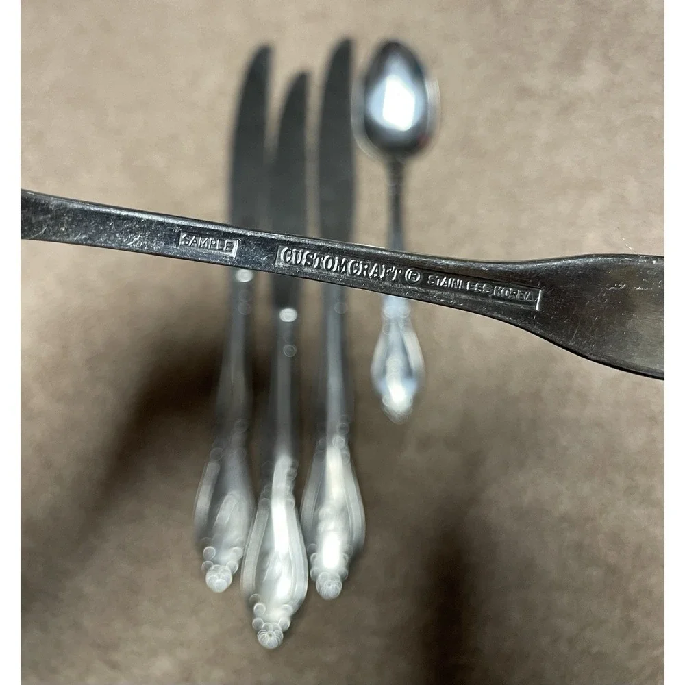 Customcraft Stainless Steel 5 Flatware Monogram 